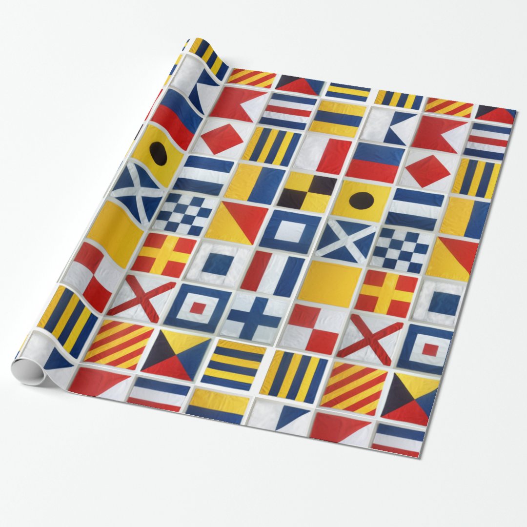 Semaphore Flags Wrapping Paper Zazzle