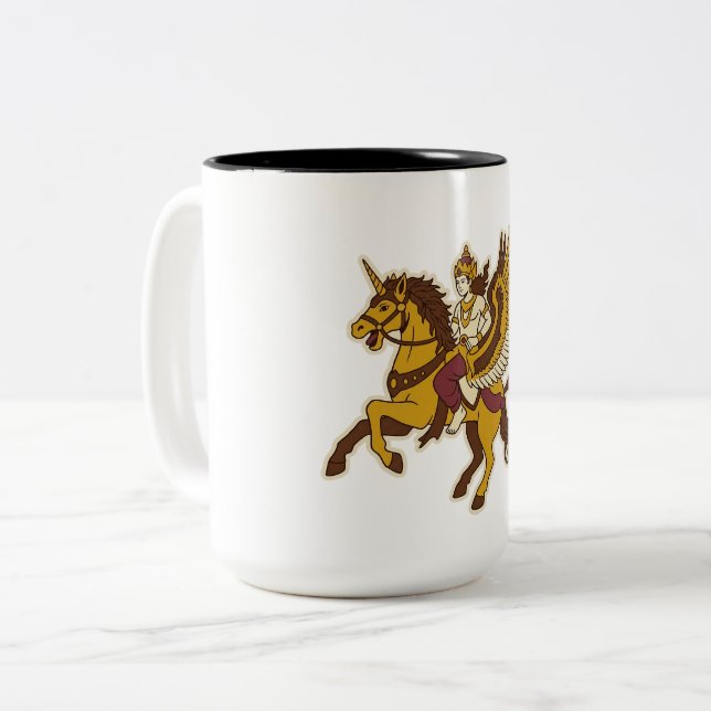 Sembrani Horse Two-Tone Coffee Mug (Front Left)