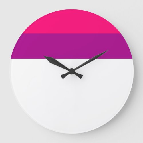 Semi Bisexual Pride Flag Large Clock