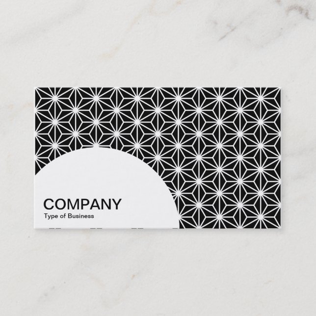 Semi-circle Panel - Asanoha Pattern Business Card (Front)