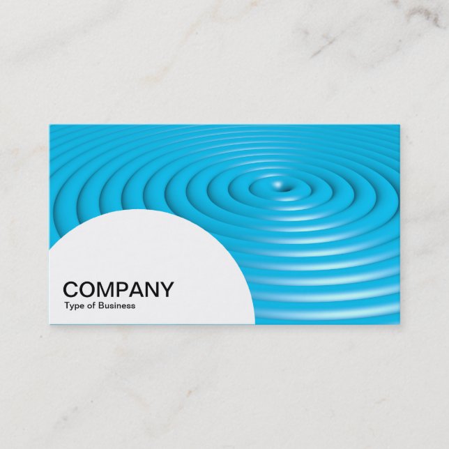 Semi-circle Panel - Concentric Rings - Blue Business Card (Front)