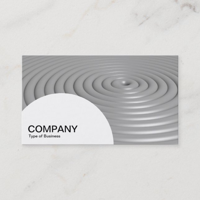 Semi-circle Panel - Concentric Rings - Gray Business Card (Front)