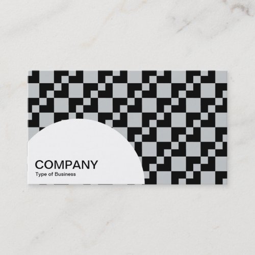 Semi_circle Panel _ Domino Patchwork _ Gray Business Card