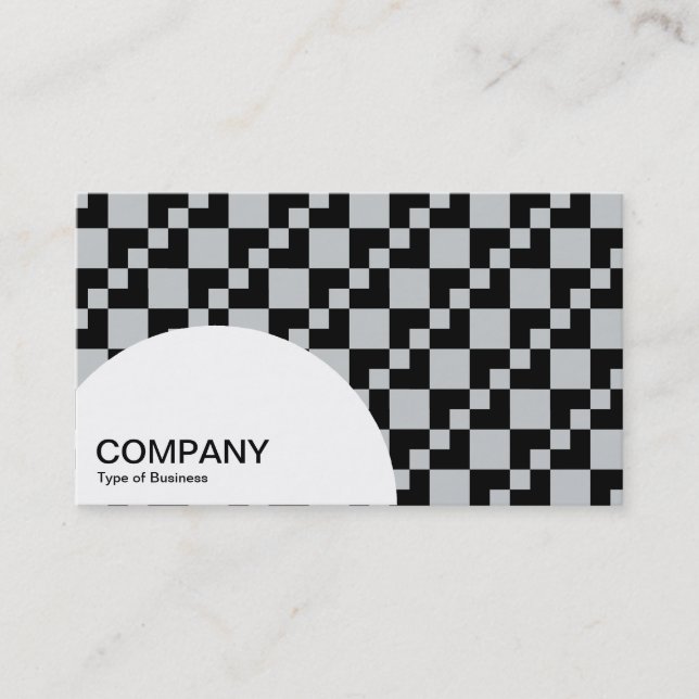 Semi-circle Panel - Domino Patchwork - Gray Business Card (Front)