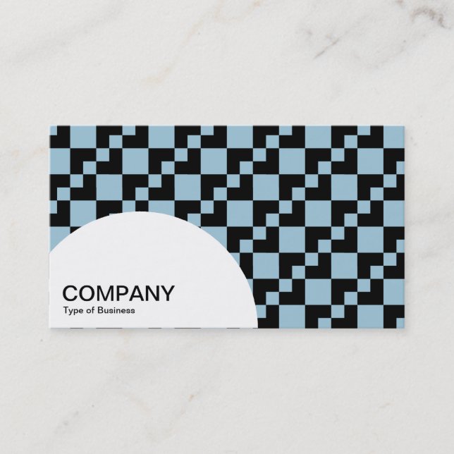 Semi-circle Panel - Domino Patchwork - Pale Blue Business Card (Front)