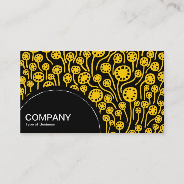 Semi-circle Panel (dots) -  090512 - Amber Business Card (Front)