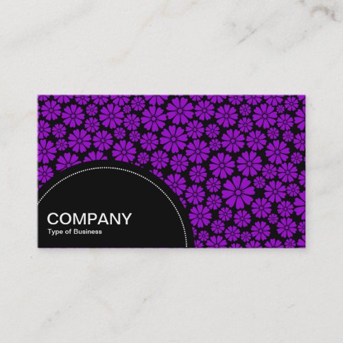 Semi_circle Panel dots _ 8 Petals _ Purple Business Card