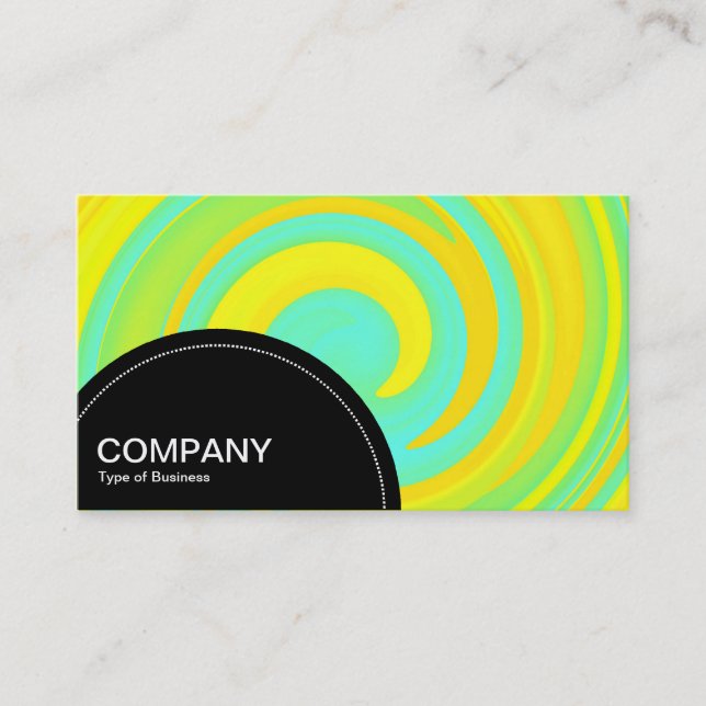 Semi-circle Panel (dots) - Abstract Swirl 2508161b Business Card (Front)