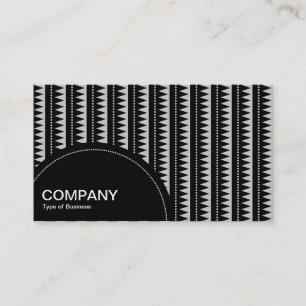 Semi-circle Panel (dots) - Aztec Pattern - Gray Business Card