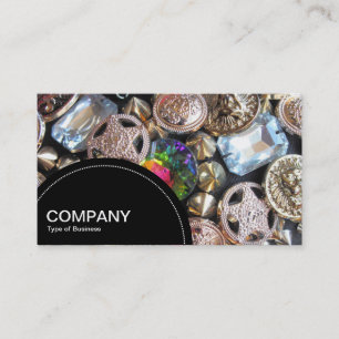 Semi-circle Panel (dots) - Bling Business Card