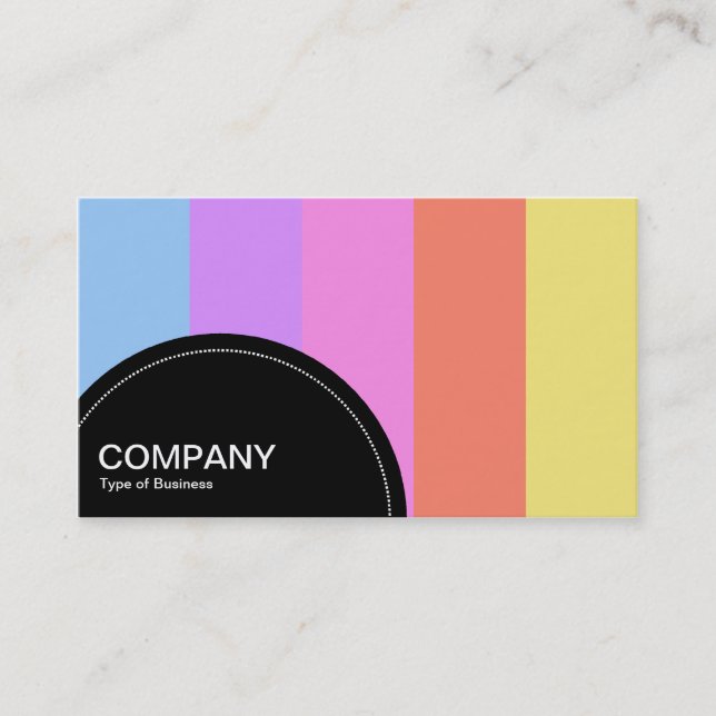 Semi-circle Panel (dots) - Color Bars 02 Business Card (Front)