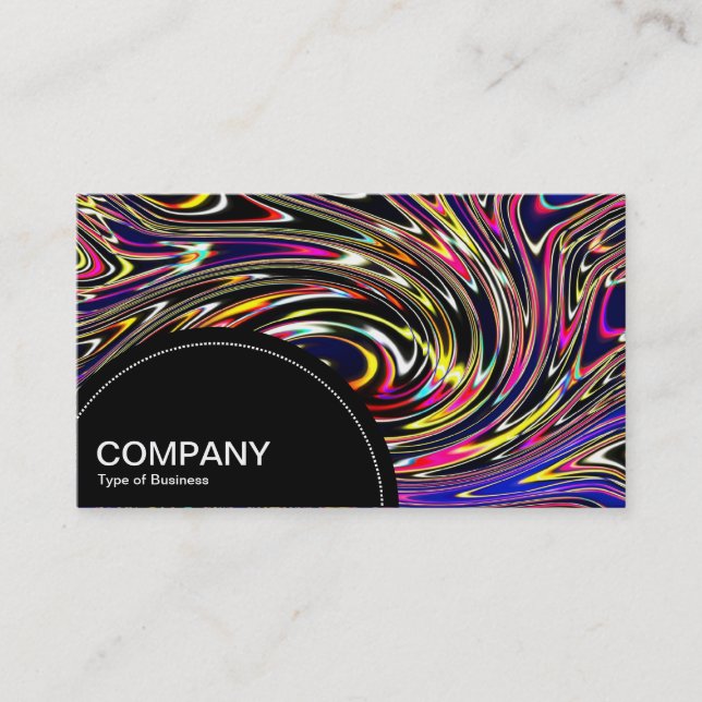 Semi-circle Panel (dots) - Color Swirl Business Card (Front)