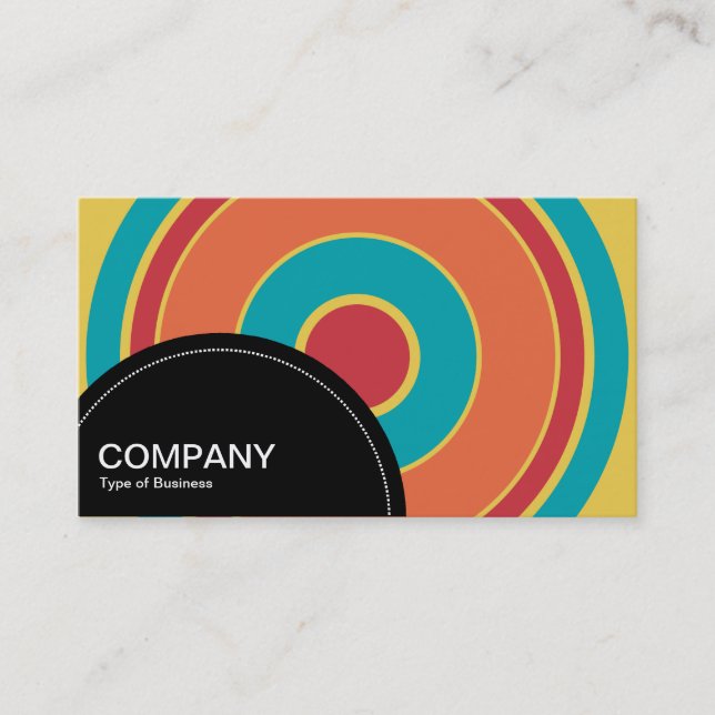 Semi-circle Panel (dots) - Concentric circles 05 Business Card (Front)