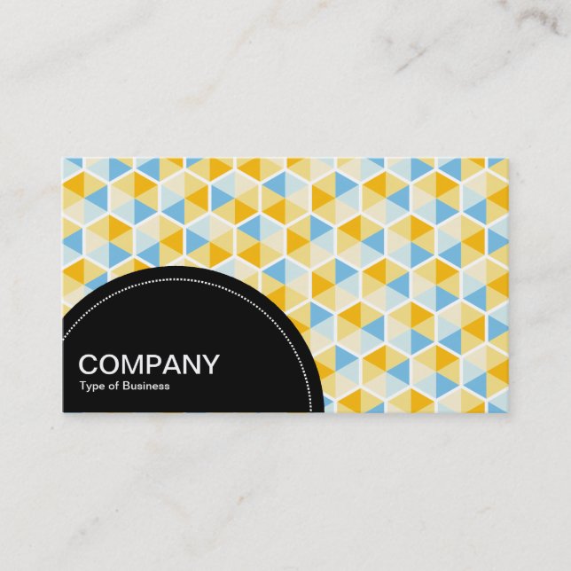 Semi-circle Panel (dots) - Hexagon Pattern 03 Business Card (Front)