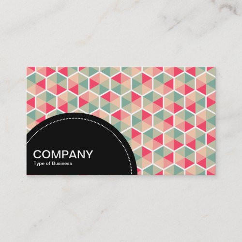 Semi_circle Panel dots _ Hexagon Pattern 04 Business Card