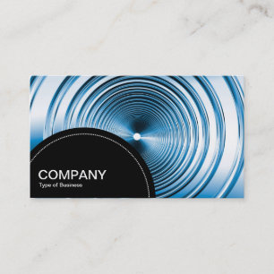 Semi-circle Panel (dots) - Long Spring Blue Business Card