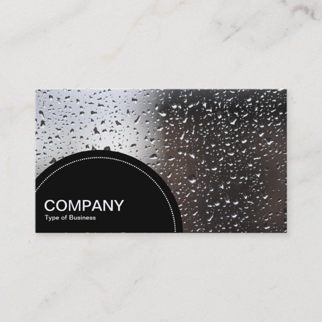 Semi-circle Panel (dots) - Rain on a Window Business Card (Front)