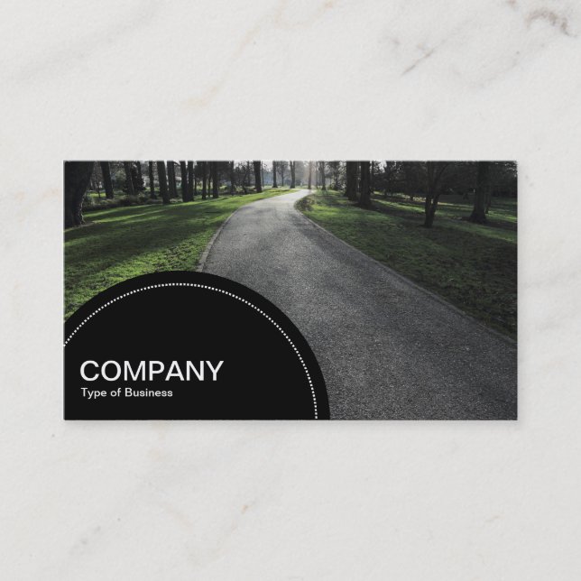 Semi-circle Panel (dots) -  Sunlit Path Business Card (Front)