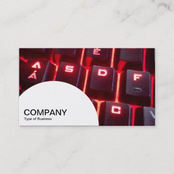 Semi-circle Panel - Glowing Keyboard Business Card by artberry at Zazzle