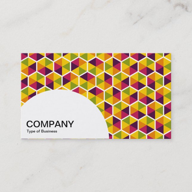 Semi-circle Panel - Hexagon Pattern 01 Business Card (Front)