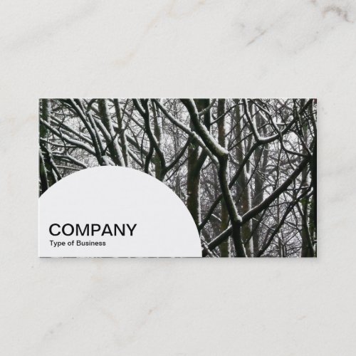 Semi_circle Panel _ Snowy Branches Business Card