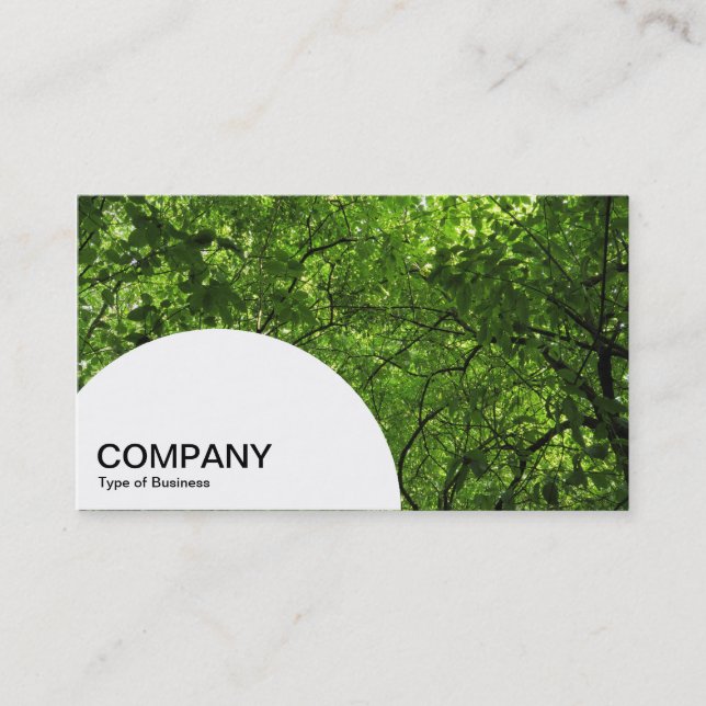 Semi-circle Panel - Woodland Canopy Business Card (Front)