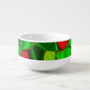 Semi-circles and rounded shapes, colorful. soup mug