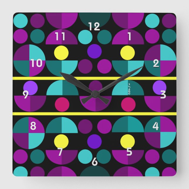 Semi Circles Wall Clock (Front)