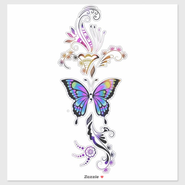 Semi Colon Butterfly Sticker (Sheet)
