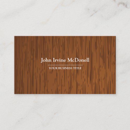 Semi-Dark Wood Texture Business Card