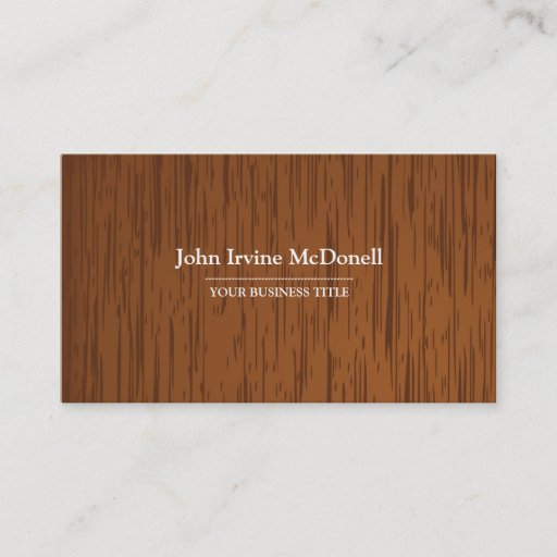 Customizable Semi-Dark Wood Texture Business Card