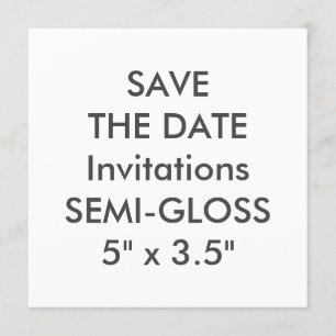SEMI-GLOSS 110lb 5.25" Square Wedding Invitations