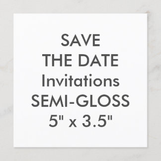 SEMI-GLOSS 110lb 5.25" Square Wedding Invitations