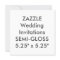SEMI-GLOSS 110lb 5.25" Square Wedding Invitations