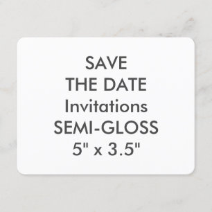 SEMI-GLOSS 110lb 5.5” x 4.25" Wedding Invitations