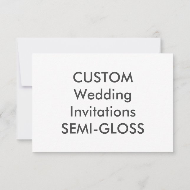 SEMI-GLOSS 110lb 5” x 3.5" Wedding Invitations (Front)