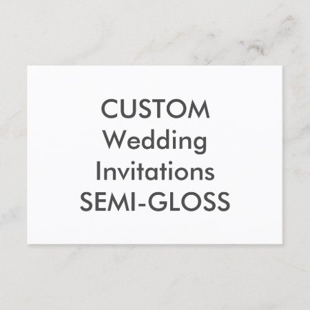 Semi-gloss 110lb 5” X 3.5" Wedding Invitations