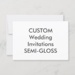Semi-gloss 110lb 5” X 3.5&quot; Wedding Invitations at Zazzle
