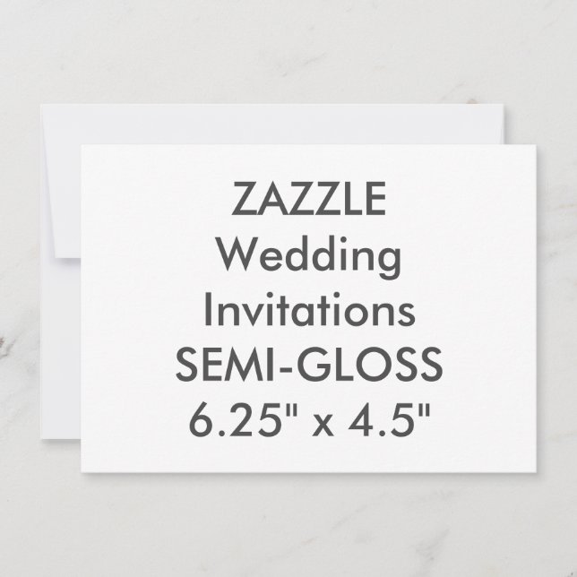 SEMI-GLOSS 110lb 6.25" x 4.5" Wedding Invitations (Front)