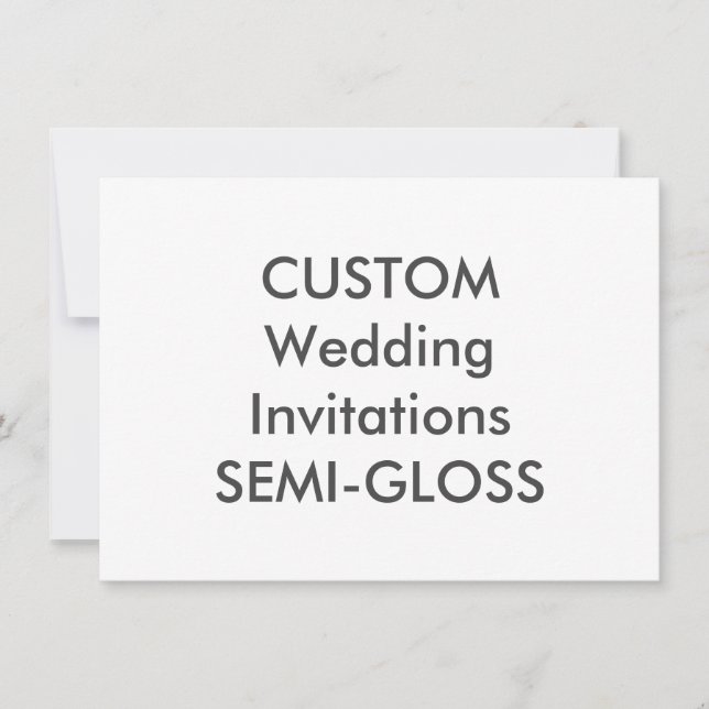 SEMI-GLOSS 110lb 6.25" x 4.5" Wedding Invitations (Front)