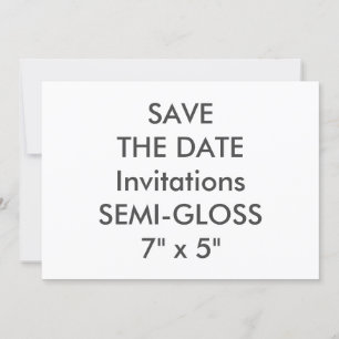 SEMI-GLOSS 110lb 7" x 5” Wedding Invitations