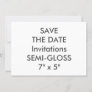 SEMI-GLOSS 110lb 7" x 5” Wedding Invitations
