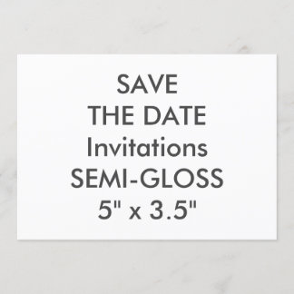 SEMI-GLOSS 110lb 7" x 5” Wedding Invitations