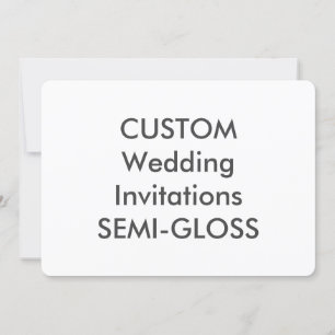 SEMI-GLOSS 110lb 7" x 5" Wedding Invitations