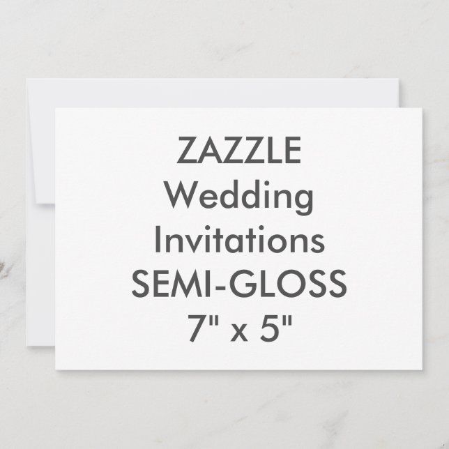 SEMI-GLOSS 110lb 7" x 5” Wedding Invitations (Front)