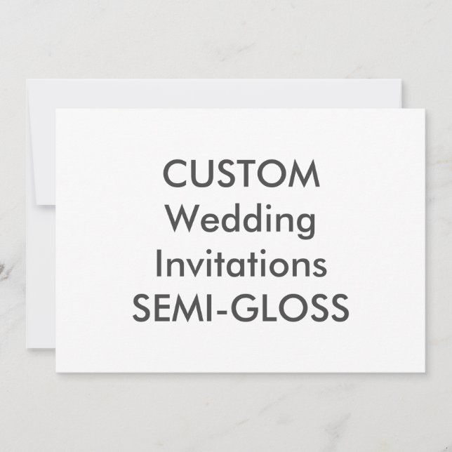 SEMI-GLOSS 110lb 7" x 5” Wedding Invitations (Front)
