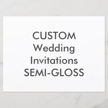Semi-gloss 110lb 8.75" X 6.5" Wedding Invitations by APersonalizedWedding at Zazzle