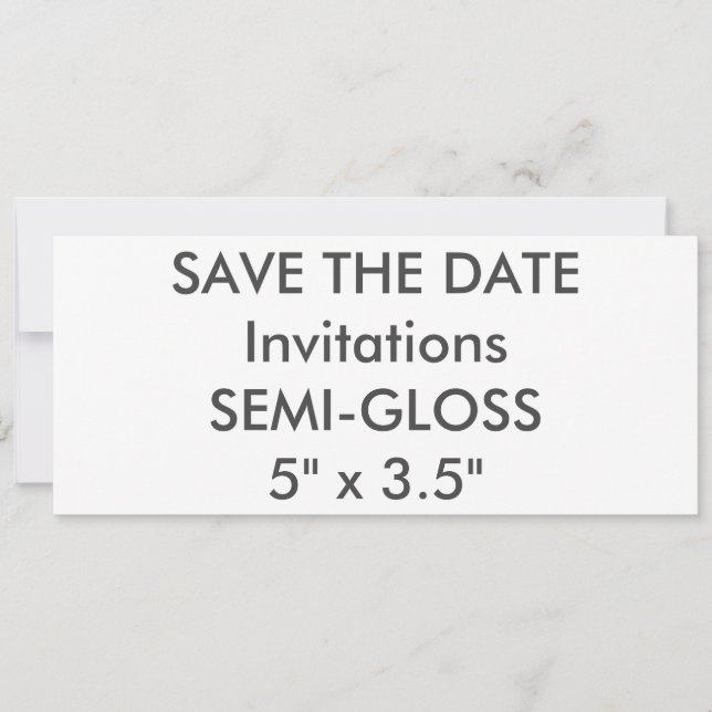 SEMI-GLOSS 110lb 9.25" x 4" Wedding Invitations (Front)