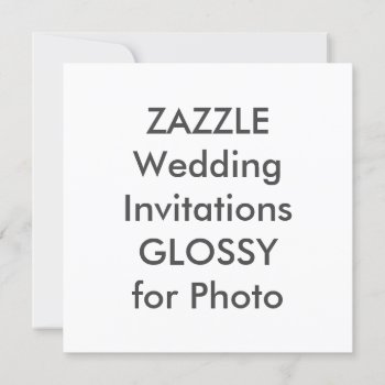 Semi-gloss 5.25" Square Wedding Invitations by TheWeddingCollection at Zazzle