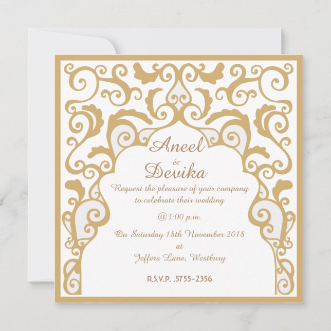 Semi-Gloss 5.25" x 5.25", Standard white envelopes Invitation (Front)